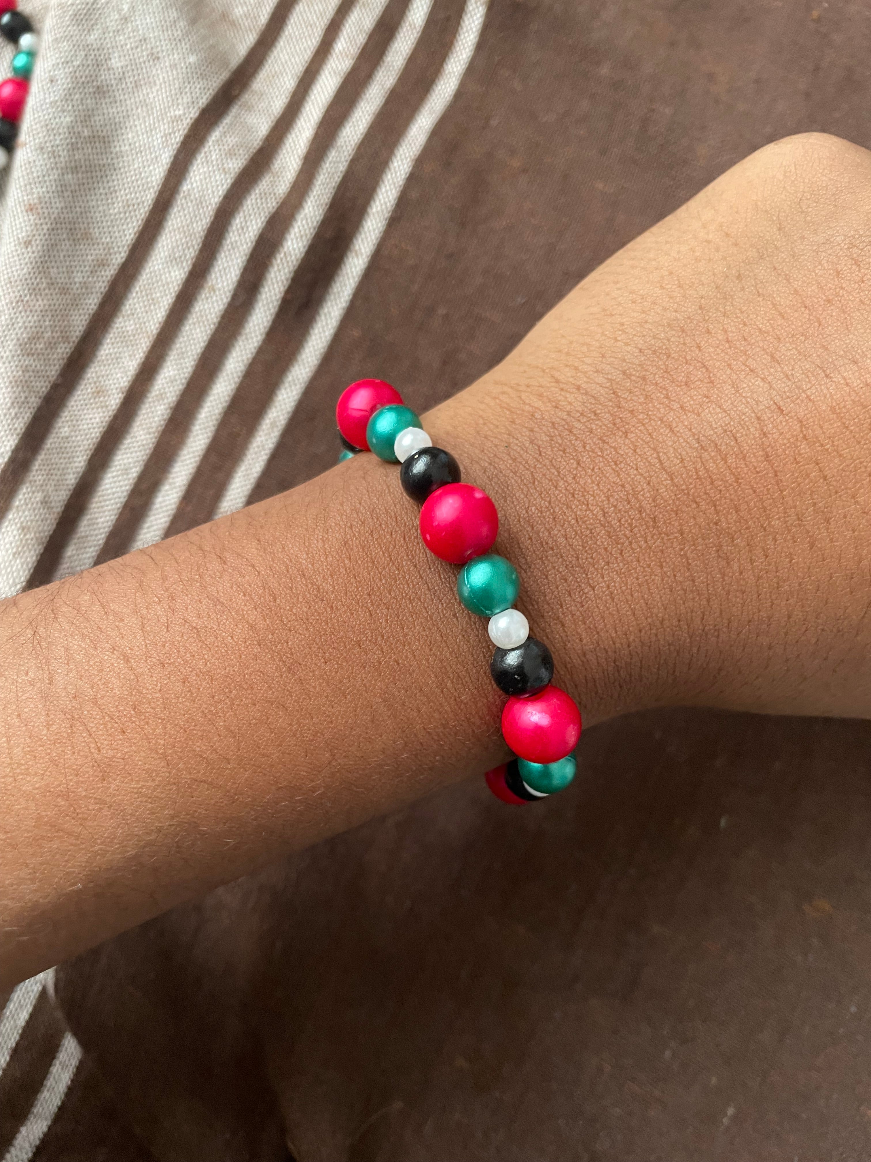 Palestine Big Bead Bracelet